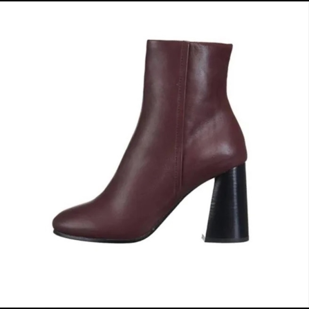 Joie Maroon Lorring Heeled Boots/Booties